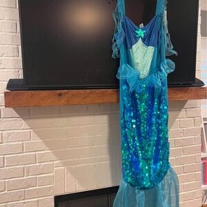 NWT size Large Women’s Shimmering Blue and Green Mermaid Dress